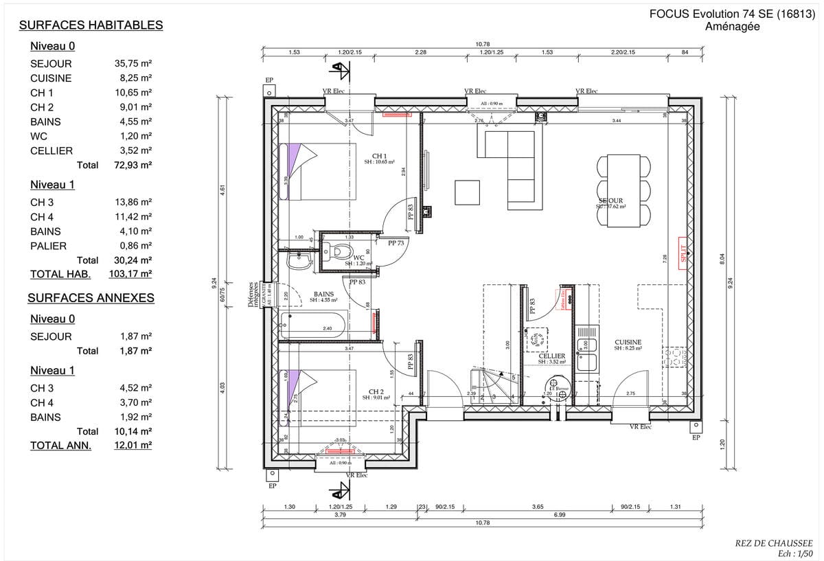 Plan Rez-de-chaussée Voiron Evo City