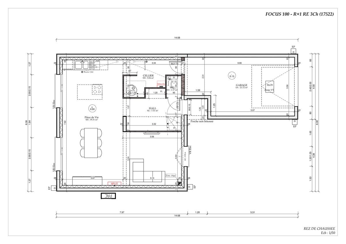 Plan Rez-de-chaussée Voiron Urban