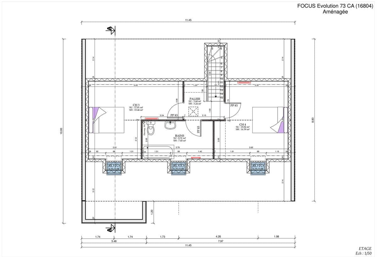 Plan Étage Voiron Evo