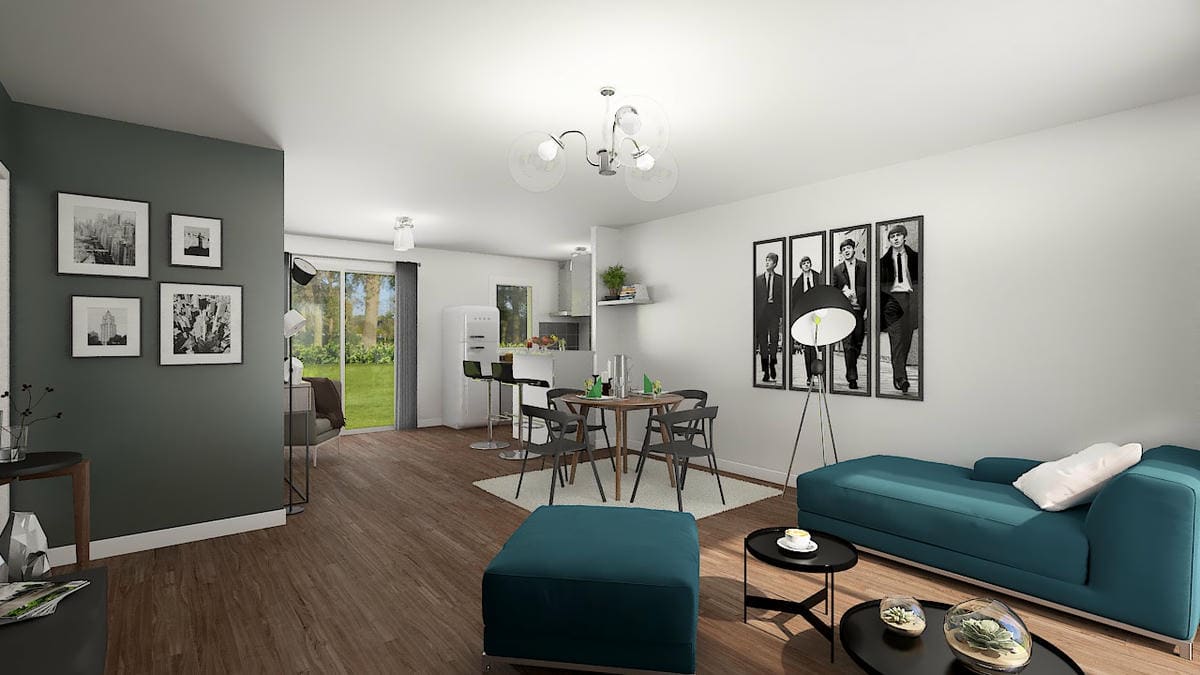 Vue intérieure 3D Voiron Family