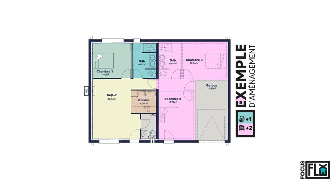 Plan Rez-de-chaussée Voiron Flex